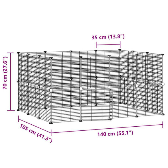 Cușcă Animale Companie Oțel Modulară - Livrare Gratuită