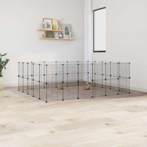 Cușcă Animale Companie Oțel Negru - Livrare Gratuită