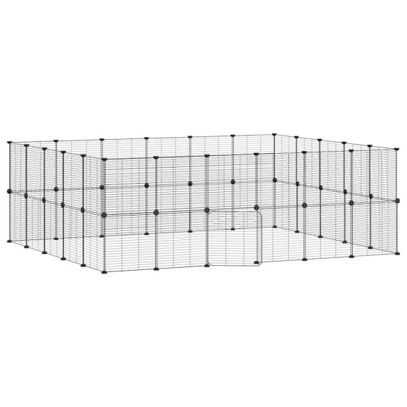 Cușcă Animale Companie Oțel Negru - Livrare Gratuită