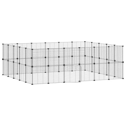 Cușcă Animale Companie Oțel Negru - Livrare Gratuită