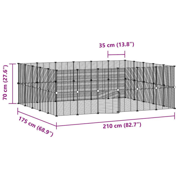 Cușcă Animale Companie Oțel Negru - Livrare Gratuită