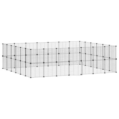 Cușcă Animale Companie Oțel Negru - Asamblare Modulară