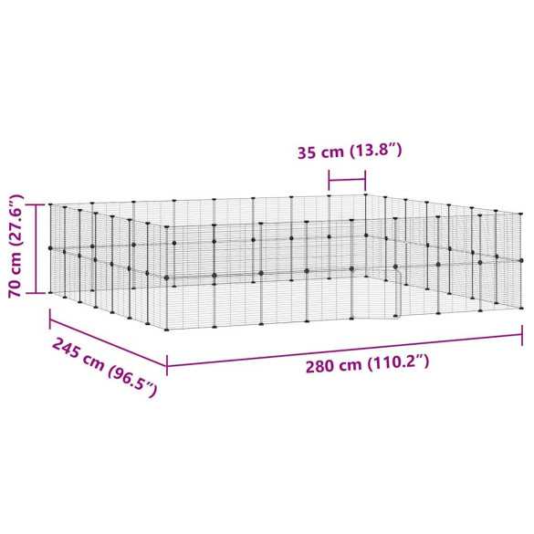 Cușcă Animale de Companie Modulară - Oțel Rezistent