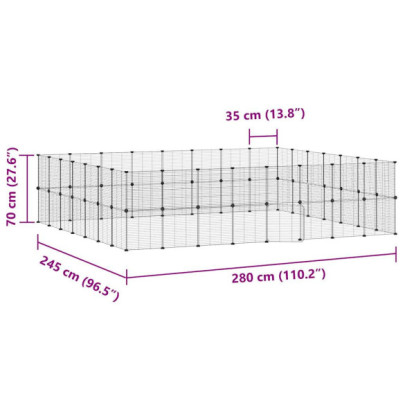 Cușcă Animale de Companie Modulară - Oțel Rezistent