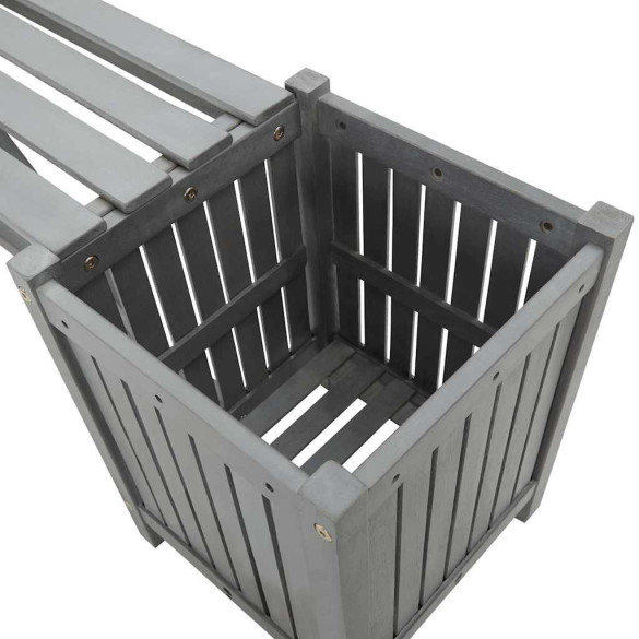 Bancă Grădină cu Jardiniere Lemn Acacia | Livrare Gratuită