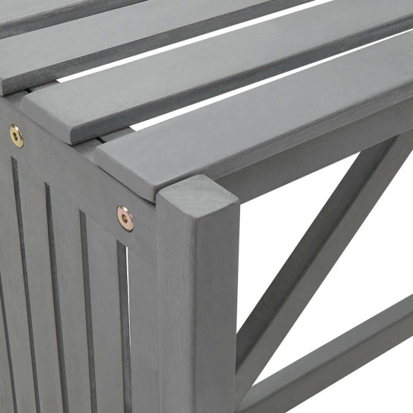 Bancă Grădină Colț Jardinieră Lemn Acacia | Livrare Gratuită