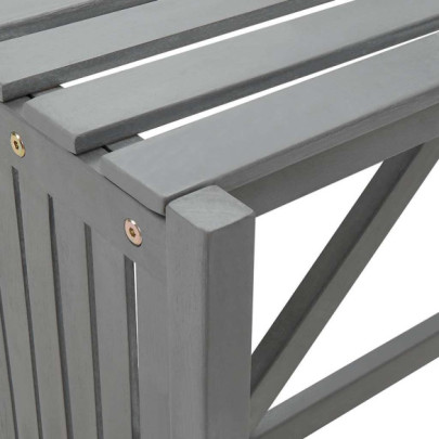 Bancă Grădină Colț Jardinieră Lemn Acacia | Livrare Gratuită