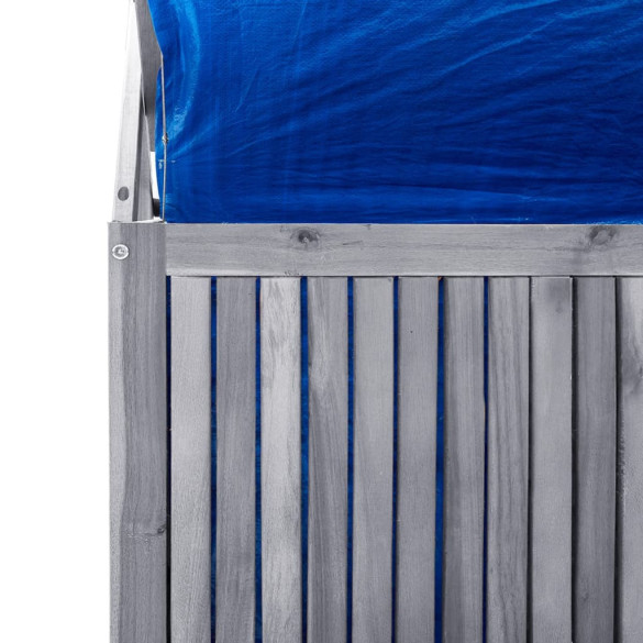 Cutie Depozitare cu Spalier Lemn Acacia - Gri 99x55x160cm