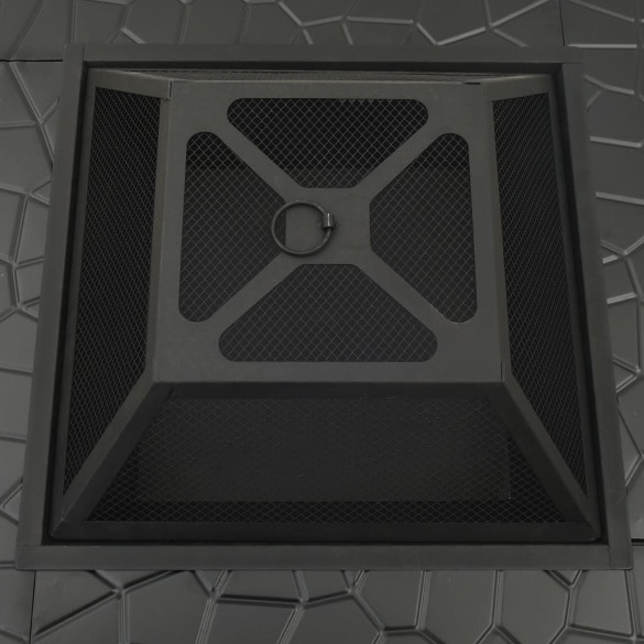 Vatră Foc Grădină Oțel XXL 81x81cm - Livrare Gratuită