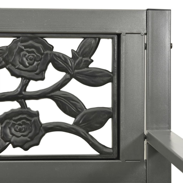 Bancă Grădină Vintage Gri Oțel | Livrare Gratuită