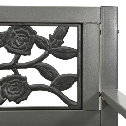 Bancă Grădină Vintage Gri Oțel | Livrare Gratuită