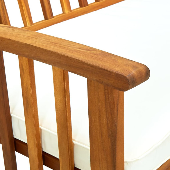 Bancă Grădină Lemn Acacia cu Pernă - Livrare Gratuită