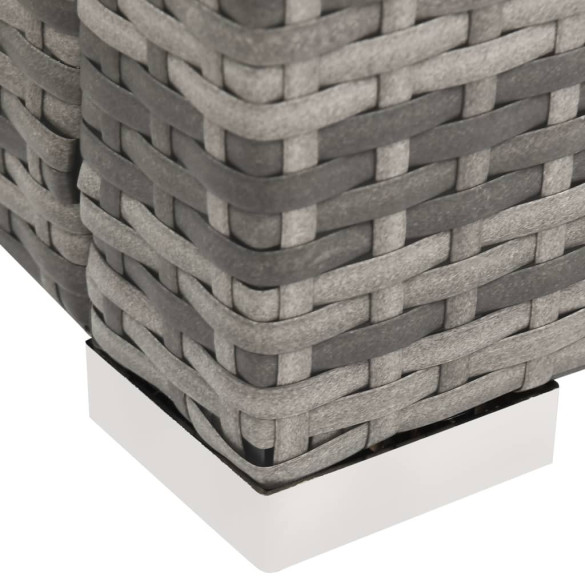 Șezlong Dublu Poliratan Gri - Livrare Gratuită