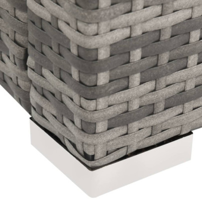 Șezlong Dublu Poliratan Gri - Livrare Gratuită