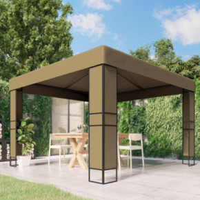 Pavilion Grădină Acoperiș Dublu 3x3m - Livrare Gratuită
