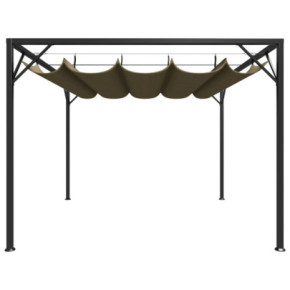 Pavilion Grădină Retractabil 3x3m - Acoperiș Protectie UV 2