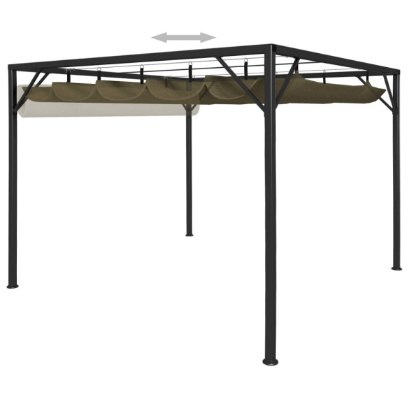 Pavilion Grădină Retractabil 3x3m - Acoperiș Protectie UV