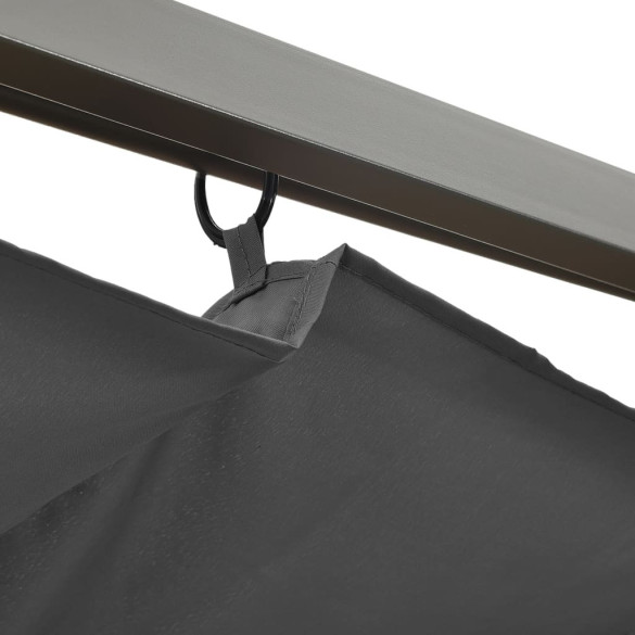 Pergolă Retractabilă Antracit 3x3m - Oțel Rezistent