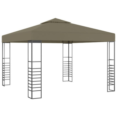 Pavilion de grădină - gri taupe - 3 x 3 m - 180 g/m²