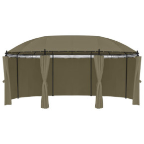Pavilion Grădină cu Perdele Gri Taupe 520x349cm - Livrare Gratuită 2