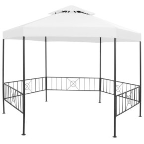 Pavilion Grădină Alb - 323x275 cm - Livrare Gratuită