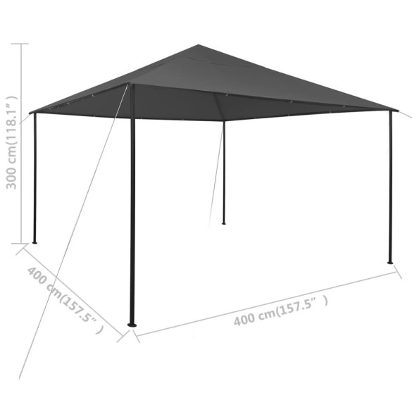 Pavilion Antracit 4x4m - Cort Exterior Rezistent