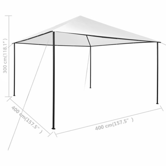 Pavilion Alb 4x4m - Adăpost Exterior Rezistent Pavilion Alb 4x4m - Adăpost Exterior Rezistent