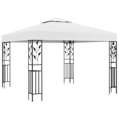 Pavilion de grădină - alb - 3 x 3 m - 180 g/m²