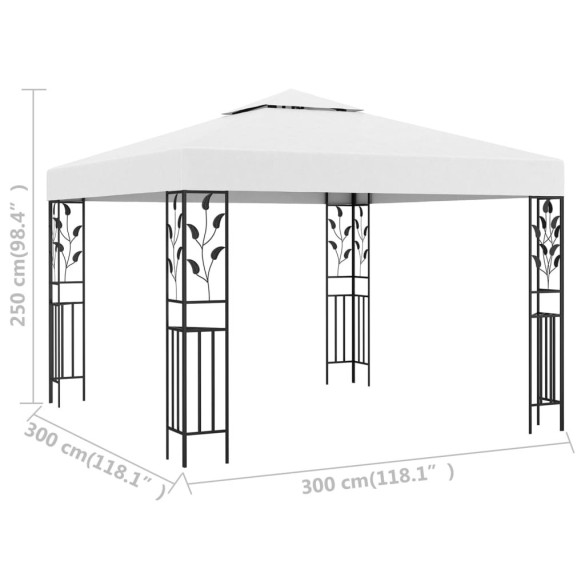 Pavilion Grădină 3x3m Alb - 180g/m² - Livrare Gratuită