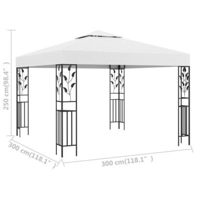 Pavilion Grădină 3x3m Alb - 180g/m² - Livrare Gratuită