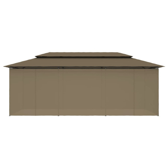 Pavilion cu Perdele Gri Taupe 6x3m - Protectie UV | Livrare Gratuita