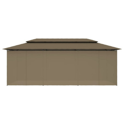 Pavilion cu Perdele Gri Taupe 6x3m - Protectie UV | Livrare Gratuita