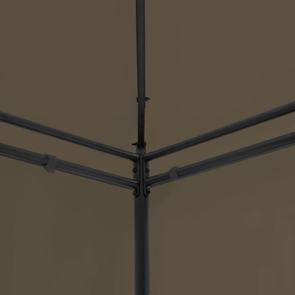 Pavilion cu Perdele Gri Taupe 6x3m - Protectie UV | Livrare Gratuita