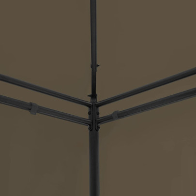 Pavilion cu Perdele Gri Taupe 6x3m - Protectie UV | Livrare Gratuita