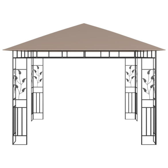 Pavilion cu Plasă Anti-Țânțari 3x3m - Gri Taupe - Livrare Gratuită