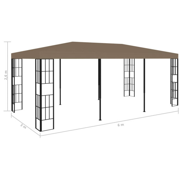 Pavilion 6x3m Gri Taupe - Cort Garden cu Livrare Gratuită Pavilion 6x3m Gri Taupe - Cort Garden cu Livrare Gratuită
