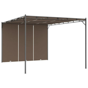 Pavilion Grădină cu Perdea Laterală - Gri Taupe 4x3m 2