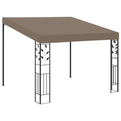 Pavilion montat pe perete - gri taupe - 3x3x2,5 m