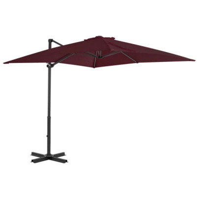 Umbrelă Consolă Aluminiu Bordo 250x250 cm - Livrare Gratuită