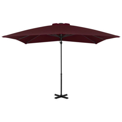 Umbrelă Consolă Aluminiu Bordo 250x250 cm - Livrare Gratuită