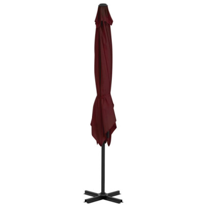 Umbrelă Consolă Aluminiu Bordo 250x250 cm - Livrare Gratuită