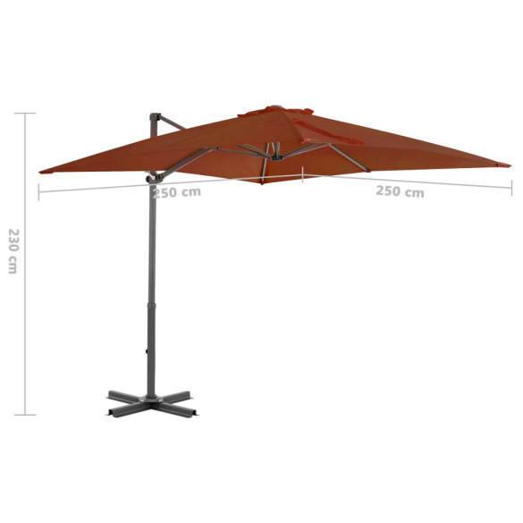 Umbrelă grădină consolă aluminiu - 250x250 cm - Livrare gratuită