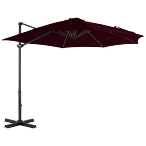 Umbrelă Consolă Grădină Roșie - Aluminiu - 300 cm