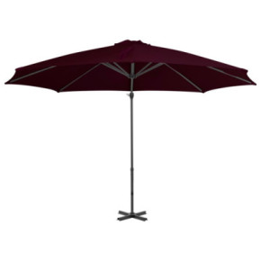 Umbrelă Consolă Grădină Roșie - Aluminiu - 300 cm 2