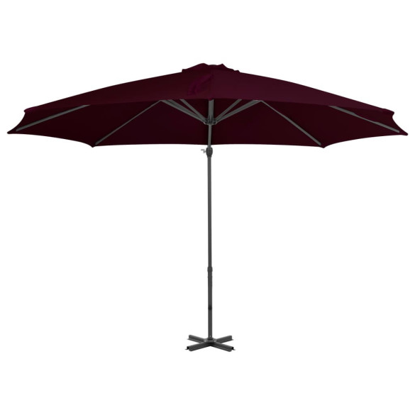 Umbrelă Consolă Grădină Roșie - Aluminiu - 300 cm