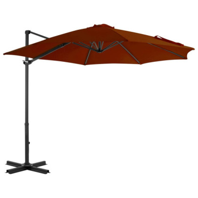 Umbrelă Consolă Grădină Aluminiu 300 cm - Cărămiziu