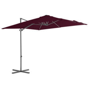Umbrelă Consolă Aluminiu Bordo 250x250 cm - Livrare Gratuită
