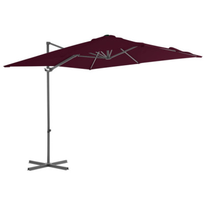 Umbrelă Consolă Aluminiu Bordo 250x250 cm - Livrare Gratuită