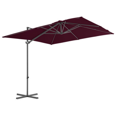 Umbrelă Consolă Aluminiu Bordo 250x250 cm - Livrare Gratuită