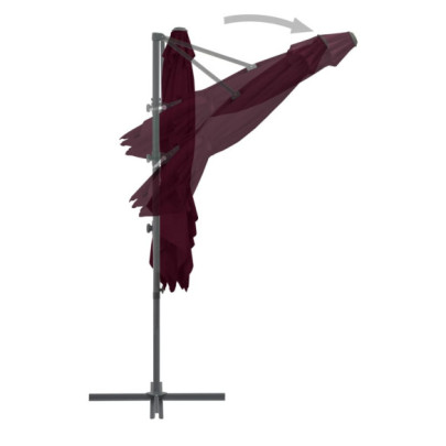 Umbrelă Consolă Aluminiu Bordo 250x250 cm - Livrare Gratuită